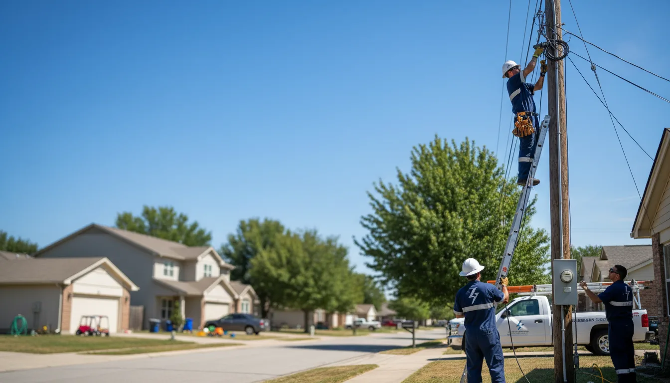 Residential electrician providing installation services in Paoli, OK